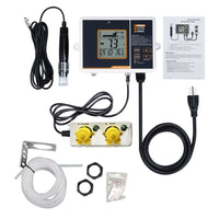 ILWQ-402 Dual Relay Digital pH Controller with Temperature Compensation UP and DOWN Adjustable Dosing for Aquarium, Hydroponics System and Indoor Plant Grow - Instrulife