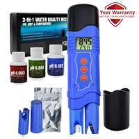 ILWQ-224_PH 3-in-1 ORP Redox PH Temperature Combo Meter Tester w/ EXTRA Electrode, Pen Type ATC -1999~1999mV 0.00-14.00pH 0~50°C, Water Quality Aquarium Tank Swimming Pool Lab Spa Hydroponics - Instrulife