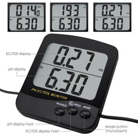 ILWQ-234 3-in-1 pH, EC & TDS Conductivity Monitor ATC w/ 3.5