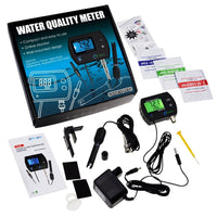 ILWQ-245 PH & Temperature 2-in-1 Continuous Monitor Meter w/ Backlight Replaceable Electrode, Dual Display 0.00~14.00pH °C/ °F Water Quality Monitoring Kit, for Aquariums Hydroponics Pools Tanks Spa - Instrulife