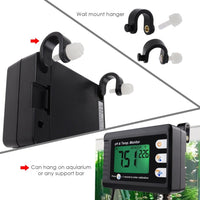 ILWQ-295 2-in-1 Combo pH & Temperature Meter Fish Tank Monitor Thermometer Replaceable BNC pH Electrode for Aquariums Hydroponics Aquaculture Laboratory - Instrulife
