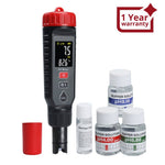ILWQ-443 Digital Pentype pH Meter High Accuracy Colored Screen | Red Backlight Alarm | 3-Point Calibration with Temperature Measurement ATC Function for Liquids in Laboratory Food and Medicine Industry - Instrulife
