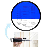 ILRE-66 3-in-1 Automotive Battery Antifreeze Refractometer, -60~0°C Ethylene/ -50~0°C Propylene Glycol/ 1.100-1.400 Battery Fluids Specific Gravity, Battery Charge Test Cooling System Coolant Freezing Point - Instrulife