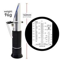 ILRE-81 6-in-1 Automotive Car Refractometer ATC for Adblue/ Antifreeze/ Battery Acid/ Windshield Fluid, Propylene Ethylene Glycol Cleaning Coolant Charge Specific Gravity Density Condition - Instrulife