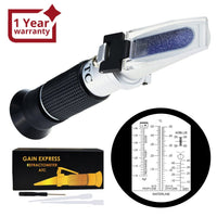 ILRE-81 6-in-1 Automotive Car Refractometer ATC for Adblue/ Antifreeze/ Battery Acid/ Windshield Fluid, Propylene Ethylene Glycol Cleaning Coolant Charge Specific Gravity Density Condition - Instrulife