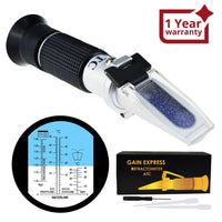 ILRE-79 5-in-1 Automotive Battery Antifreeze Refractometer ATC for Specific Gravity, Ethylene Propylene Glycol System & Windshield Screenwash Fluid, Freezing Point Measurement Tester Meter Coolant Condition - Instrulife
