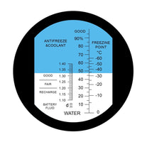 ILRE-82 Automotive Refractometer, Ethylene glycol: -60~0°C and 0~100%, Battery Fluid 1.10~1.40kg/l - Instrulife