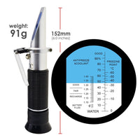 ILRE-82 Automotive Refractometer, Ethylene glycol: -60~0°C and 0~100%, Battery Fluid 1.10~1.40kg/l - Instrulife