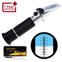 ILRE-78 0-32% Brix Refractometer ATC High-Concentrated Sugar Solution Content Test Tool 0.2% Division, Homebrew Tester Meter, Brandy Beer Fruits Vegetables Juices Soft Drinks - Instrulife