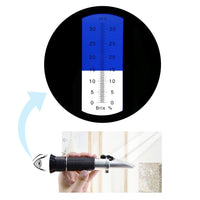 ILRE-78 0-32% Brix Refractometer ATC High-Concentrated Sugar Solution Content Test Tool 0.2% Division, Homebrew Tester Meter, Brandy Beer Fruits Vegetables Juices Soft Drinks - Instrulife