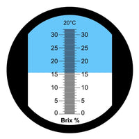 ILRE-78 0-32% Brix Refractometer ATC High-Concentrated Sugar Solution Content Test Tool 0.2% Division, Homebrew Tester Meter, Brandy Beer Fruits Vegetables Juices Soft Drinks - Instrulife