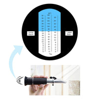 ILRE-69 Handheld 0-32% Brix Refractometer with ATC, 0-140°Oe, 0-27KMW/Babo, Oechsle, for brandy, beer worth - Instrulife