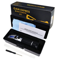 ILRE-74 Beer Brix & Specific Gravity Refractometer with ATC Optic Dual Scale 0~32% Brix 1.000-1.130 SG Wine Wort Making Beer Brewing Fruit Juice Hops Sugar Homebrew Kit - Instrulife