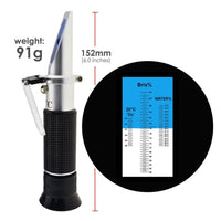 ILRE-73 3-in-1 Honey Refractometer Brix/Moisture/Baume Tester Meter ATC, Tri-Scale 58-90%/12-27%/38-43Be', Sugar Water Content Level Beekeeping Maple Syrup, Test Kit w/Calibration Oil & Block - Instrulife