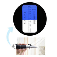 ILRE-73 3-in-1 Honey Refractometer Brix/Moisture/Baume Tester Meter ATC, Tri-Scale 58-90%/12-27%/38-43Be', Sugar Water Content Level Beekeeping Maple Syrup, Test Kit w/Calibration Oil & Block - Instrulife