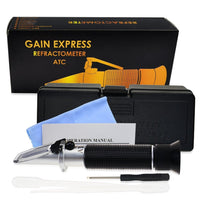 ILRE-68 Tri-Scale Refractometer ATC Brix 0-10%/ Salinity 0-100PPT/ Specific Gravity 1.000-1.070, for Saltwater Brackish Marine Reef Tank Salt Sea Water Hydroponic Aquarium Control Monitoring - Instrulife