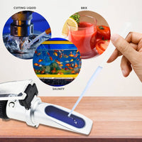 ILRE-68 Tri-Scale Refractometer ATC Brix 0-10%/ Salinity 0-100PPT/ Specific Gravity 1.000-1.070, for Saltwater Brackish Marine Reef Tank Salt Sea Water Hydroponic Aquarium Control Monitoring - Instrulife