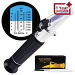 ILRE-68 Tri-Scale Refractometer ATC Brix 0-10%/ Salinity 0-100PPT/ Specific Gravity 1.000-1.070, for Saltwater Brackish Marine Reef Tank Salt Sea Water Hydroponic Aquarium Control Monitoring - Instrulife