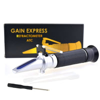 ILRE-68 Tri-Scale Refractometer ATC Brix 0-10%/ Salinity 0-100PPT/ Specific Gravity 1.000-1.070, for Saltwater Brackish Marine Reef Tank Salt Sea Water Hydroponic Aquarium Control Monitoring - Instrulife