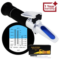 ILRE-70 Tri Scale Clinical Refractometer with ATC 0~12g/100ml Serum protein, 1~1.050, 1.333 ~ 1.360 RI for Human Urine, Serum or Plasma - Instrulife