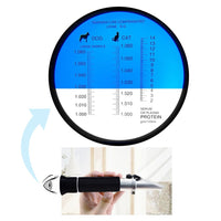 ILRE-71 Pet Clinical Refractometer with ATC, Tri-Scale Serum & Plasma Protein Test 2-14g/dl Urine Specific Gravity 1.000-1.060SG, Veterinary Vet for Cat and Dog Animal Testing - Instrulife