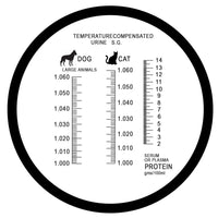 ILRE-71 Pet Clinical Refractometer with ATC, Tri-Scale Serum & Plasma Protein Test 2-14g/dl Urine Specific Gravity 1.000-1.060SG, Veterinary Vet for Cat and Dog Animal Testing - Instrulife