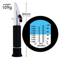 ILRE-77 Dual Scale Salinity Refractometer ATC 0-100ppt (0-10%) & 1.000-1.070 Specific Gravity, Portable Meter Tester for Seawater Salt Sea Water Aquarium Brackish Reef Tank Marine - Instrulife