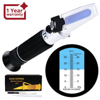 ILRE-76 Salinity Refractometer 0-28% ATC, Sodium Chloride (NaCl) Salt Level Meter Tester, Test Kit for Sea Water Brine Seawater Food Industry Pickle Soy Sauce, ±0.2% Accuracy - Instrulife