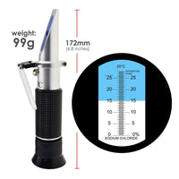 ILRE-76 Salinity Refractometer 0-28% ATC, Sodium Chloride (NaCl) Salt Level Meter Tester, Test Kit for Sea Water Brine Seawater Food Industry Pickle Soy Sauce, ±0.2% Accuracy - Instrulife