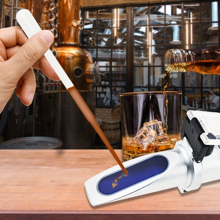 ILRE-75 Alcohol Refractometer with ATC 0~80% VOL Volume, Optical Handheld Concentration Tester Meter for Distilled Beverages Homebrew - Instrulife