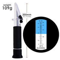 ILRE-75 Alcohol Refractometer with ATC 0~80% VOL Volume, Optical Handheld Concentration Tester Meter for Distilled Beverages Homebrew - Instrulife