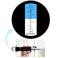 ILRE-75 Alcohol Refractometer with ATC 0~80% VOL Volume, Optical Handheld Concentration Tester Meter for Distilled Beverages Homebrew - Instrulife