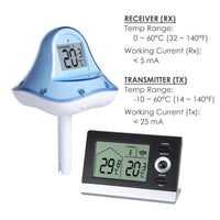 ILPT-895 Wireless Floating Swimming Pool Thermometer 10~60 degree C (14 ~ 140 degree F) Range Digital - Instrulife