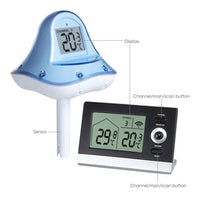 ILPT-895 Wireless Floating Swimming Pool Thermometer 10~60 degree C (14 ~ 140 degree F) Range Digital - Instrulife