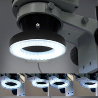 ILMI-207 60 LED Microscope Ring Light Scope Illuminator with 4-Zone Quadrant Control, Adapter Fitting and 8 Adjustable Brightness Level 40~60mm Diameter - Instrulife