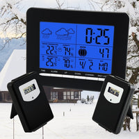 ILWS-853_2S In/Out Temperature Wireless Weather Station DCF Radio Controlled Clock 2 Sensor - Instrulife