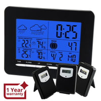 ILWS-853_3S Indoor/Outdoor Temperature Digital Wireless Weather Station RCC DCF + 3 sensors - Instrulife