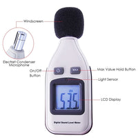 ILSM-886 Digital LCD Monitor Sound Noise Level Meter 30~130dBA Decibel - Instrulife