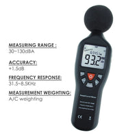 ILSM-24 Professional Sound Level Meter with Backlit Display High Accuracy Measuring 30dB-130dB Compact Instrument - Instrulife