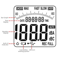 ILSM-25 Sound Level Meter with Backlit Display High Accuracy Measuring 30dB~130dB with Data Logging Function Instrument Compact Professional - Instrulife