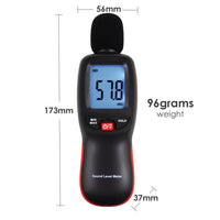 ILSM-267 Decibel Meter Sound Level Tester 30~130dBA Noise Volume Measuring and Monitoring Instrument Digital LCD display with Backlight Professional Handheld Device - Instrulife