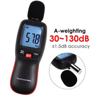 ILSM-267 Decibel Meter Sound Level Tester 30~130dBA Noise Volume Measuring and Monitoring Instrument Digital LCD display with Backlight Professional Handheld Device - Instrulife