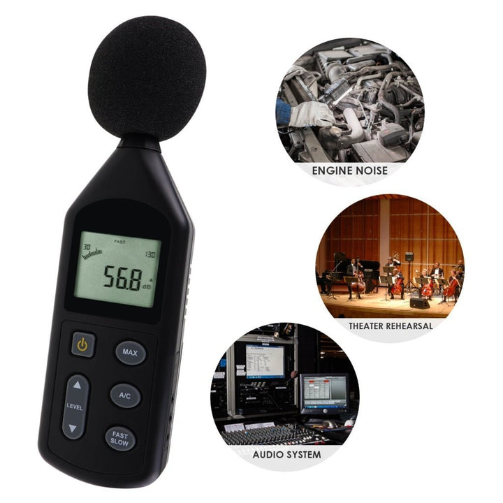 ILSM-269 Sound Level Meter Audio Decibel Noise Tester 30~130dBA Digital Volume Measuring Instrument A / C Frequency Weighting Tool Factory Pre-calibrated - Instrulife