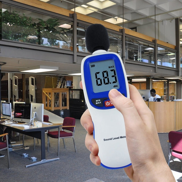 ILSM-889 Professional Digital Sound Level Meter, 30~130dBA, A weighting, Decibel Noise Tester, LCD display with Backlight, High Accuracy ±1.5dB, MAX/ MIN/ HOLD Mode, for Noise Volume Measuring, Monitoring - Instrulife