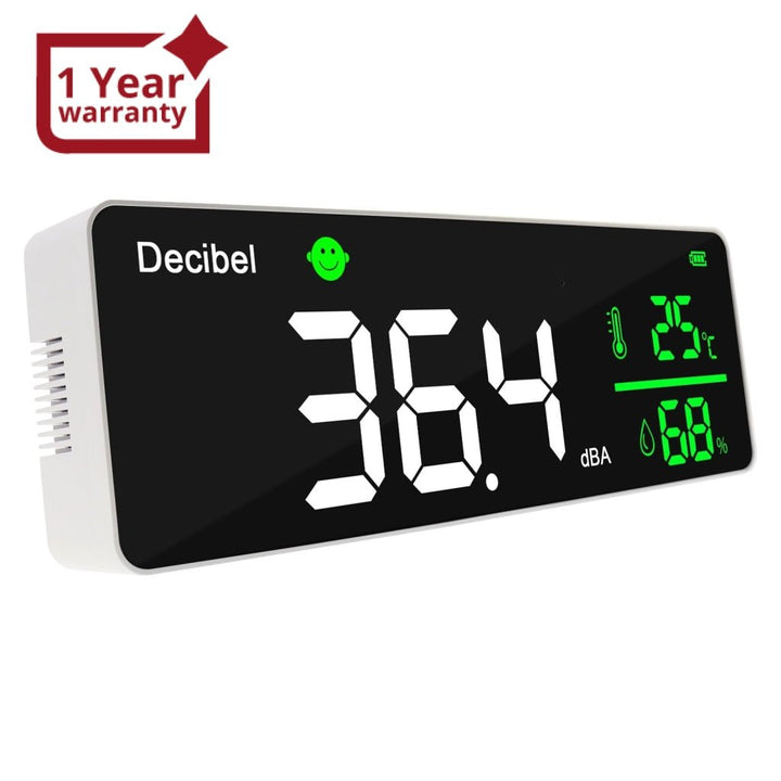 ILSM-336 Smart Decibel Meter Large Colored LED Screen Display Sound Level Tester 30dB to 130dB Range Temperature Humidity Measurement - Instrulife