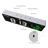 ILSM-336 Smart Decibel Meter Large Colored LED Screen Display Sound Level Tester 30dB to 130dB Range Temperature Humidity Measurement - Instrulife