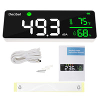 ILSM-336 Smart Decibel Meter Large Colored LED Screen Display Sound Level Tester 30dB to 130dB Range Temperature Humidity Measurement - Instrulife