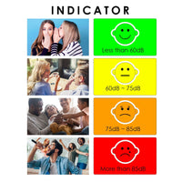 ILSM-336 Smart Decibel Meter Large Colored LED Screen Display Sound Level Tester 30dB to 130dB Range Temperature Humidity Measurement - Instrulife