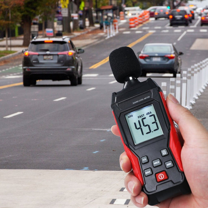 ILSM-417 Digital Sound Level Meter 30~130dB Decibel Tester SPL Monitoring Audio Level Meter for Noise Monitoring in the School, Offices, Traffic, Factory, Home, etc. - Instrulife