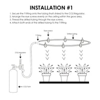 SNS-CO2TUBING Drilled Tubing Grow Room Carbon Dioxide Distribution CO2 Tubing Injection System Compatible CO2 Regulator CO2 Controller for Grow Tent, Greenhouse - Instrulife